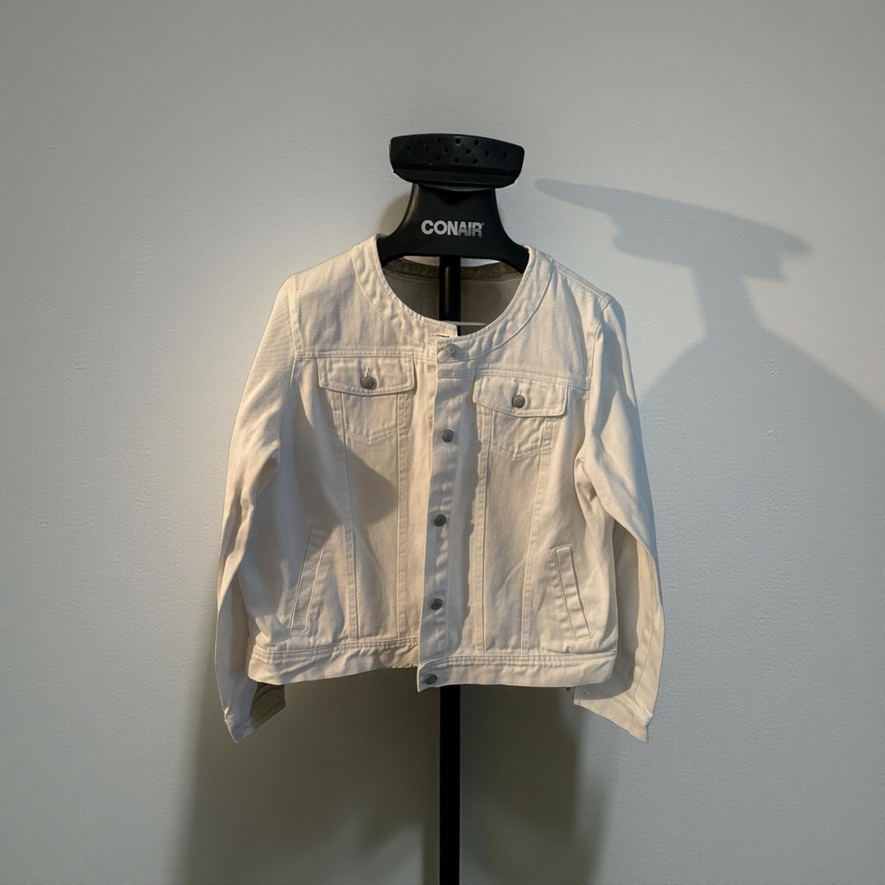 Women’s White Denim Jacket XL